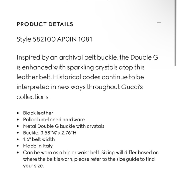 Gucci crystal GG leather belt with double G buckle - Picture 8 of 11